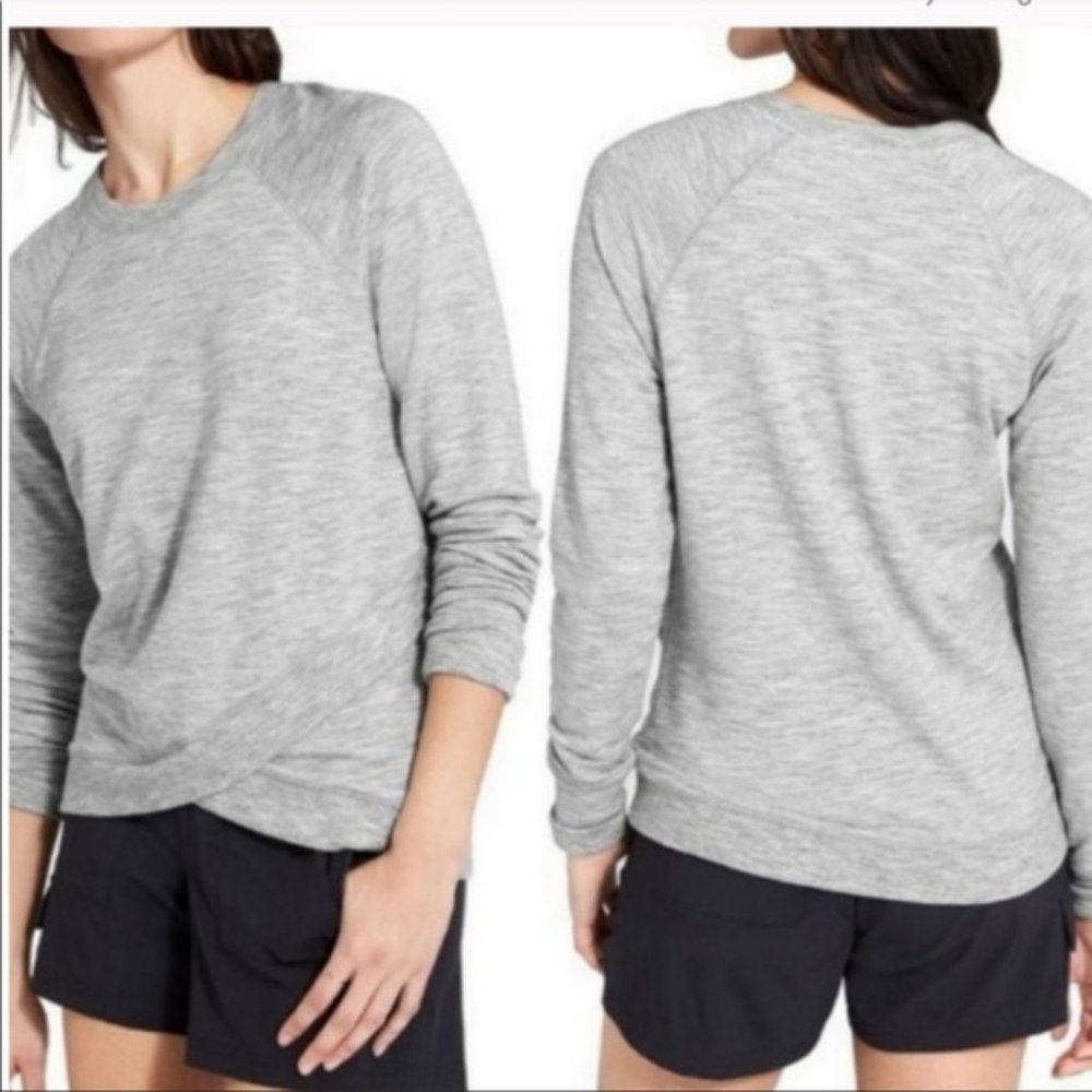 Athleta Abyss Criss Cross Long Sleeve Sweatshirt